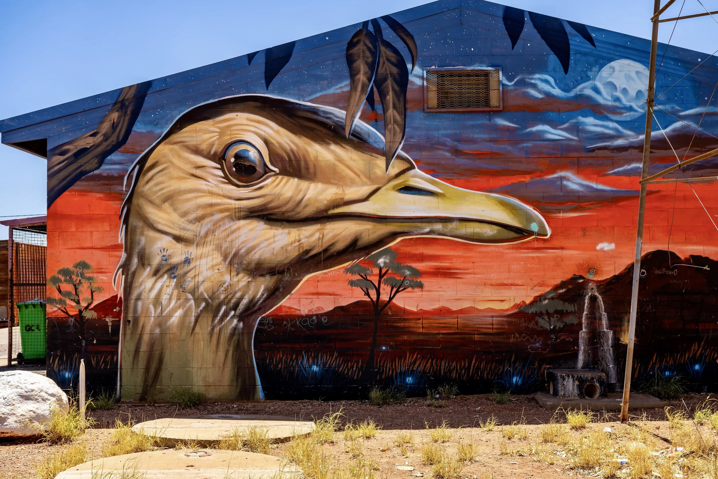 G114 - 28th of January  2025 13:03 - Art work on the Papulankutja (Blackstone) commumity store.