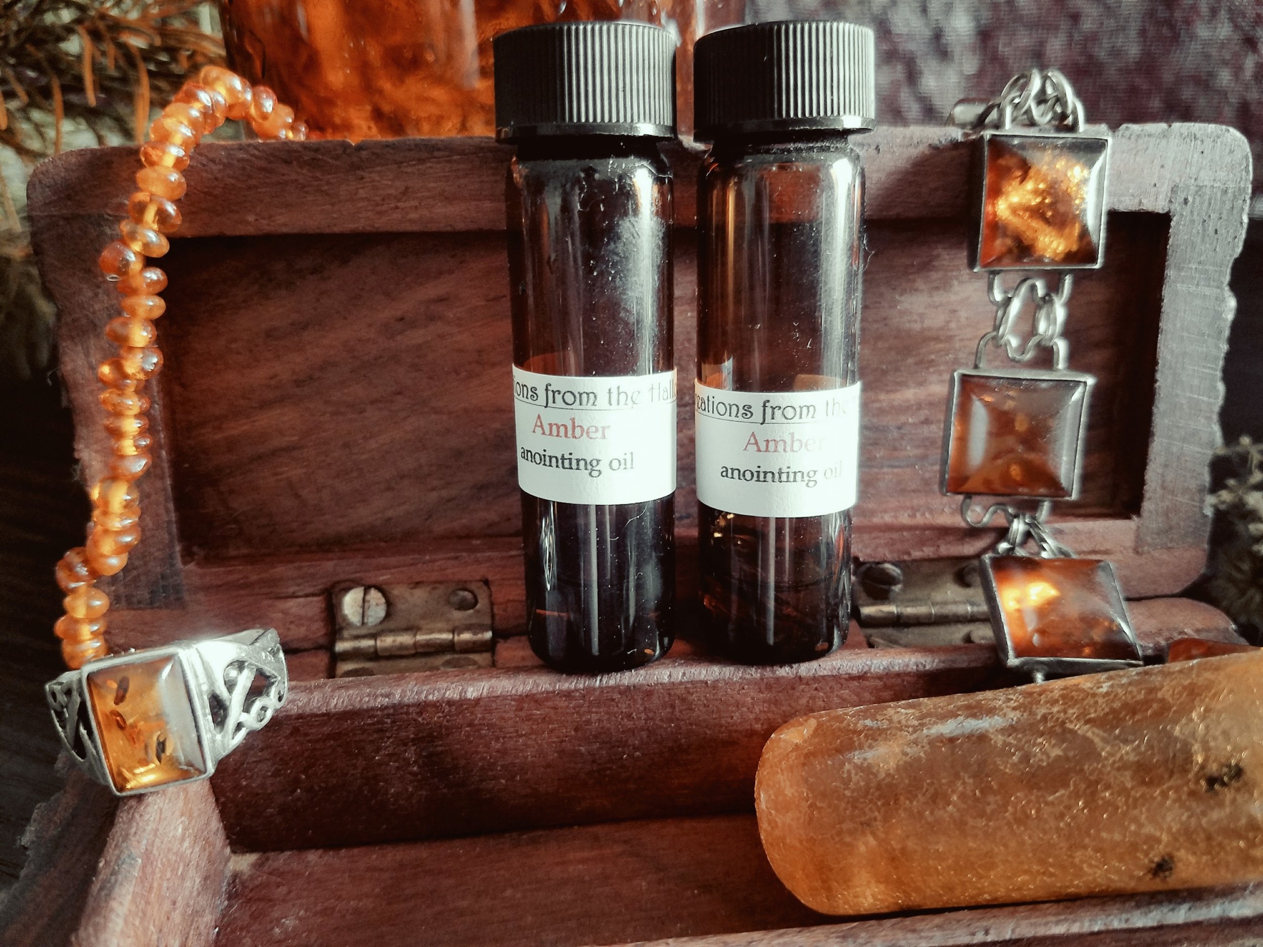 Amber anointing oil
