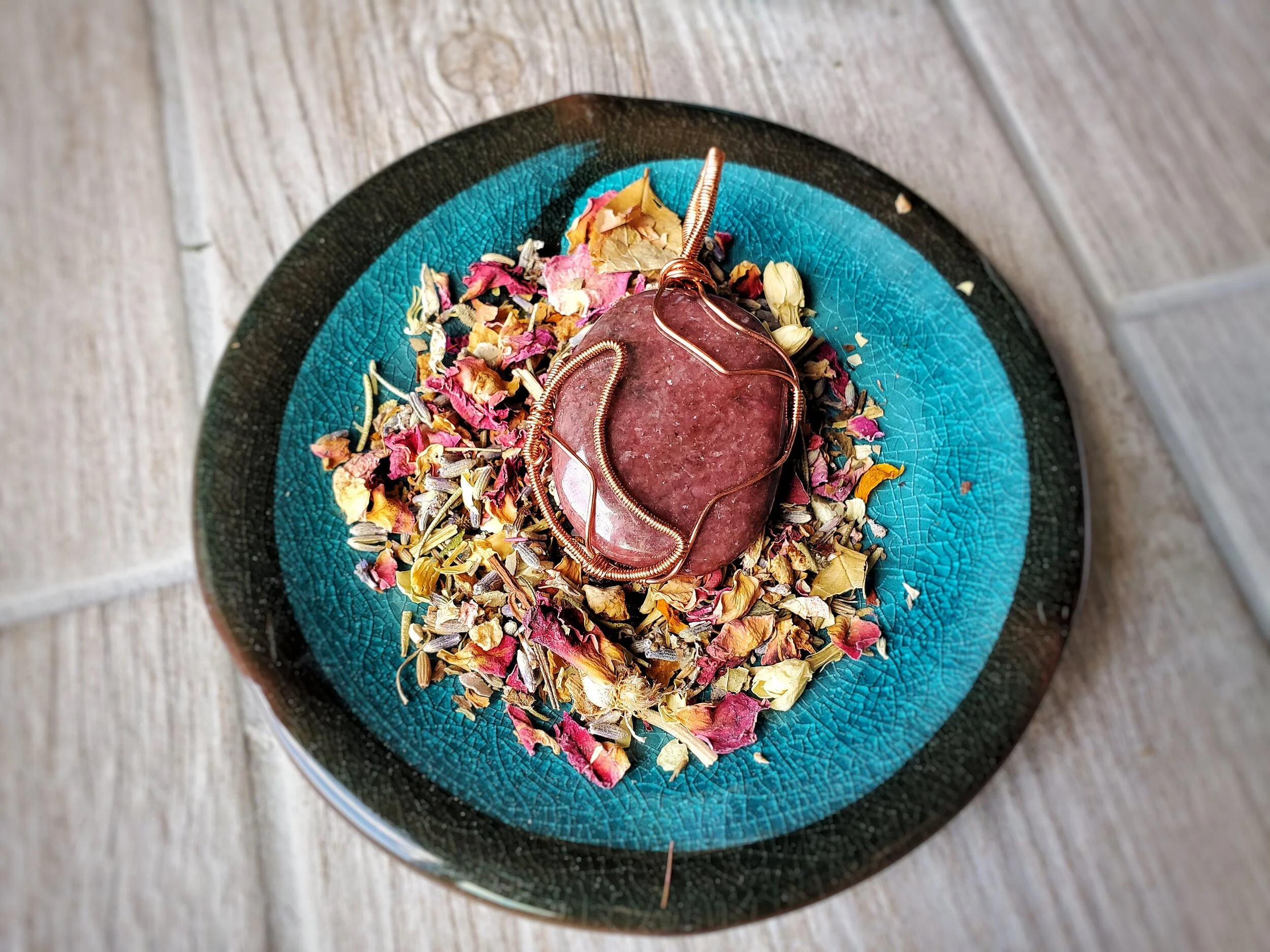 Lepidolite Wire Wrapped Pendant