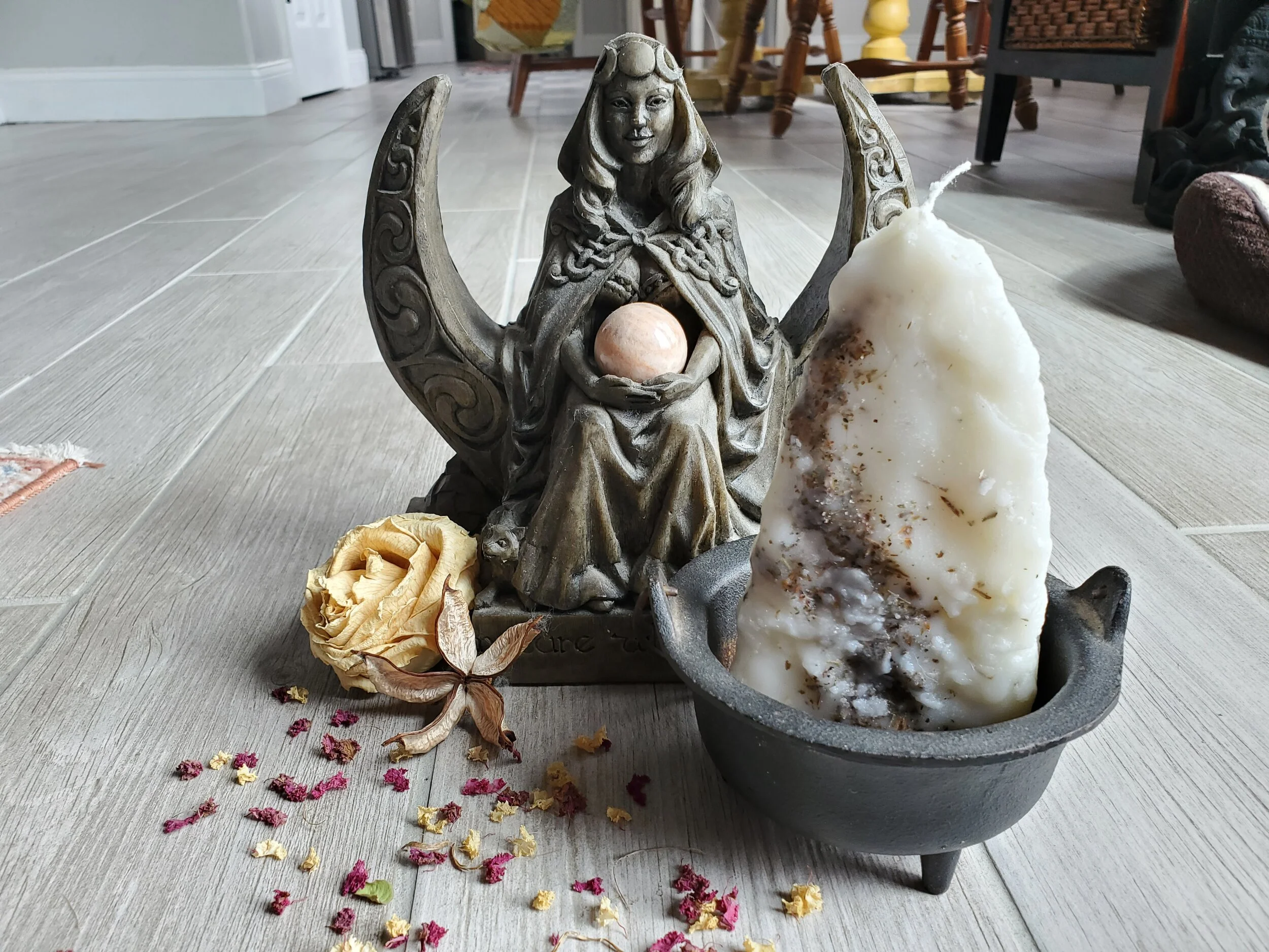 Molded Moon Candles