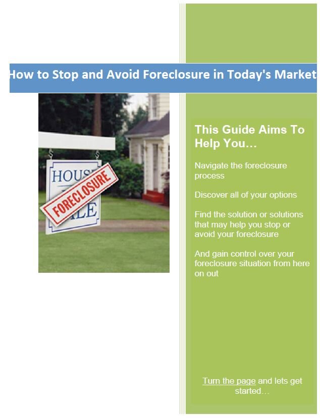 How to Stop and Avoid Foreclosure in Today's Market