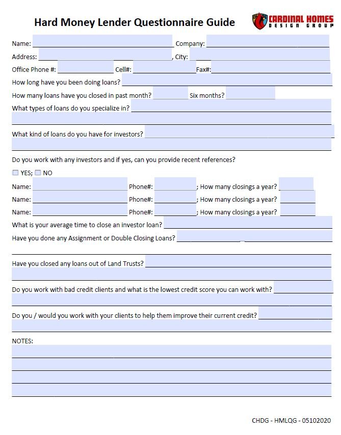 HML/PML Questionnaire Guide