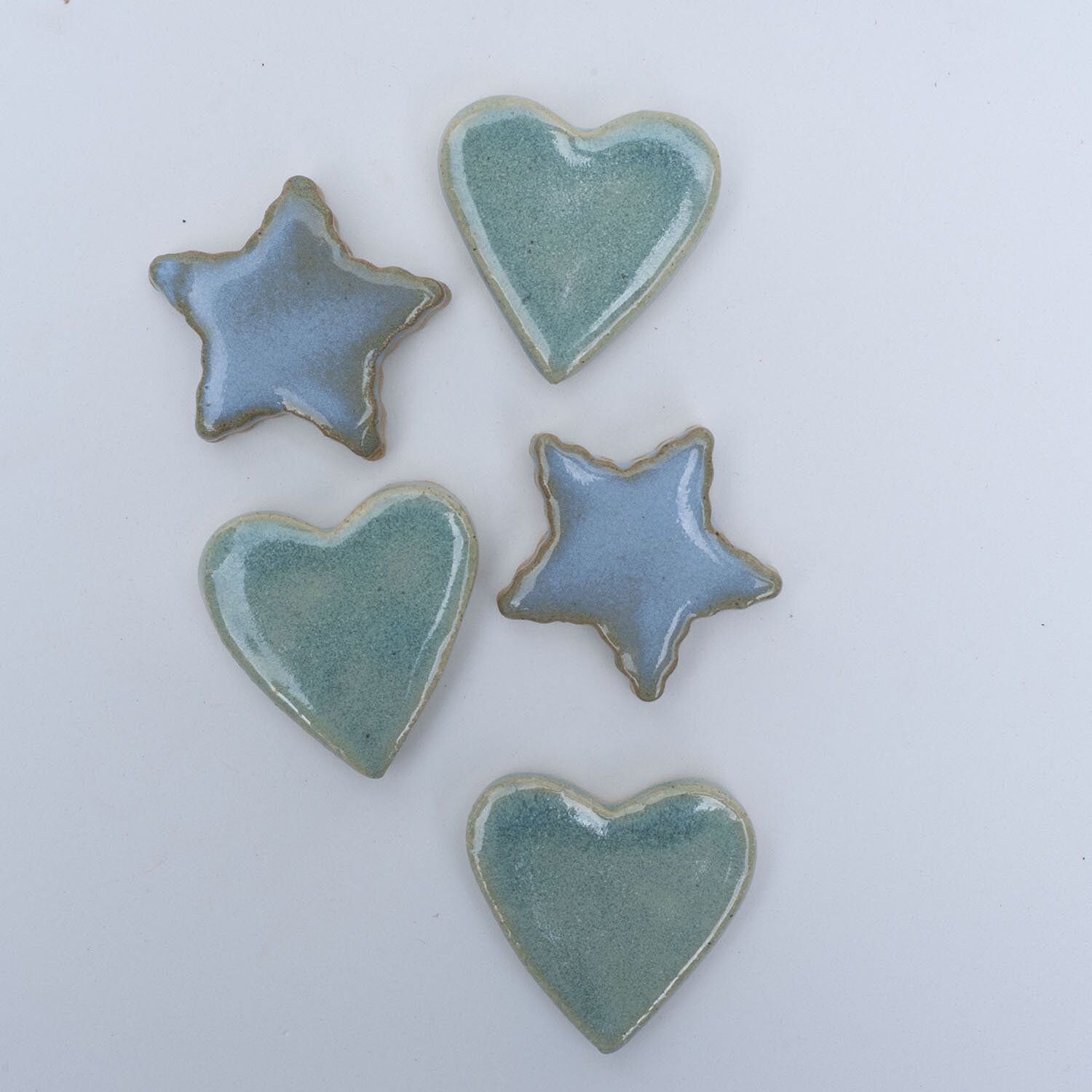 Tic Tac Toe : Hearts and Stars (Blue and Teal)