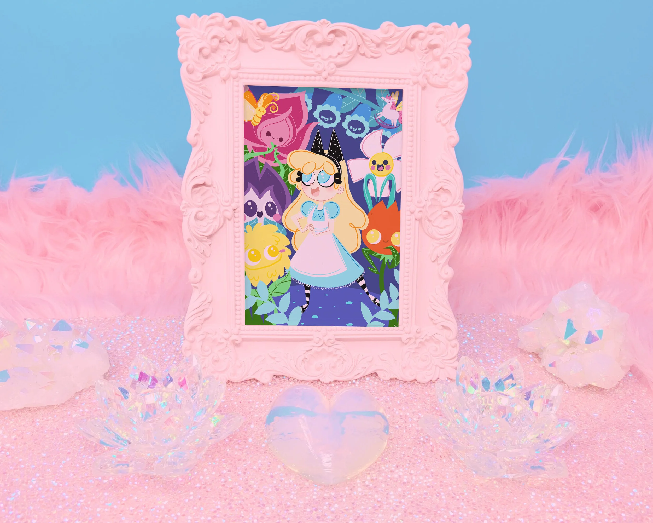 The Garden of Live Flowers Art Print