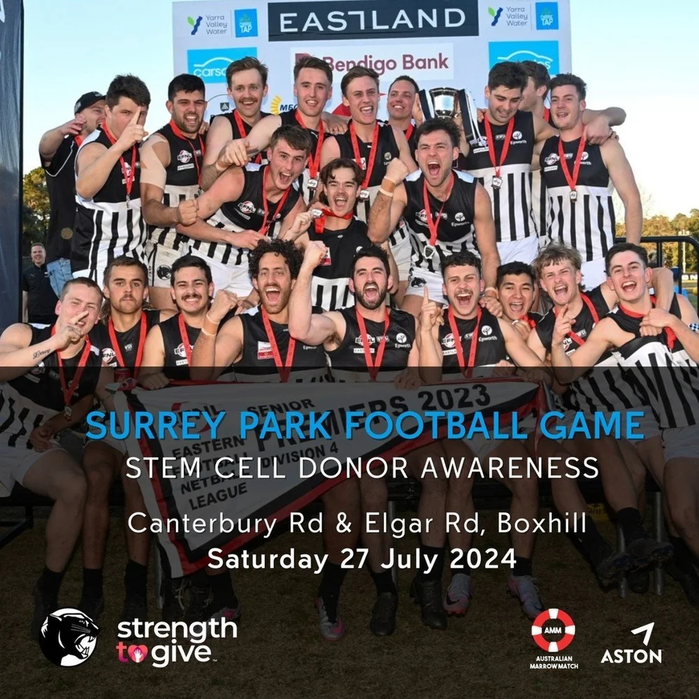 Repost from @aston_commercial 

Aston together with @strength2give and AMM are proud to support for an impactful event; Surrey Park Mens v Knox game at 2:20 pm and Surrey Park Womens v Kilsyth game at 10:40am.

Each year, 1,000 people facing life-thr