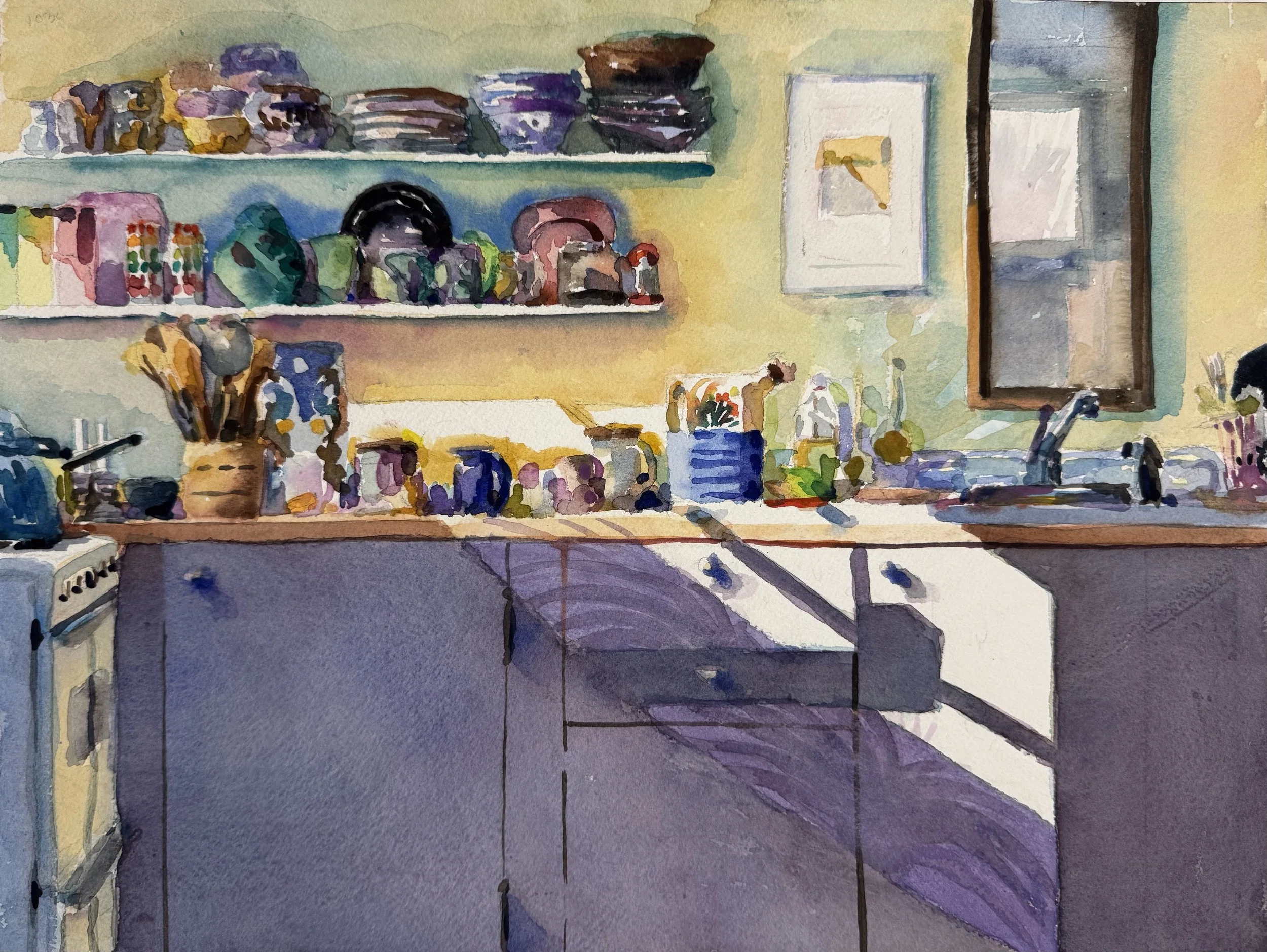 Kitchen, With Open Draw, 1996,
12"x 16" w/c