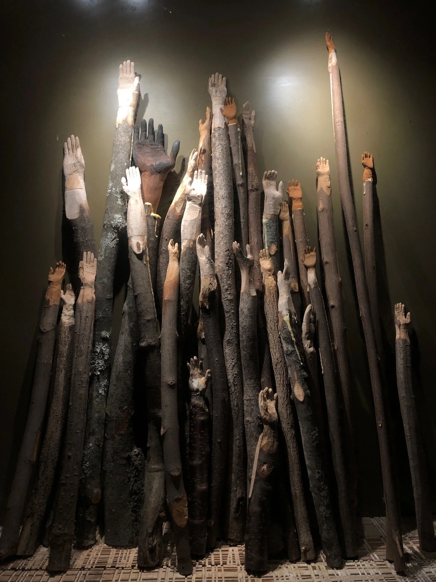 41) Hands 2016, Carved Wood (ongoing)  by inquire