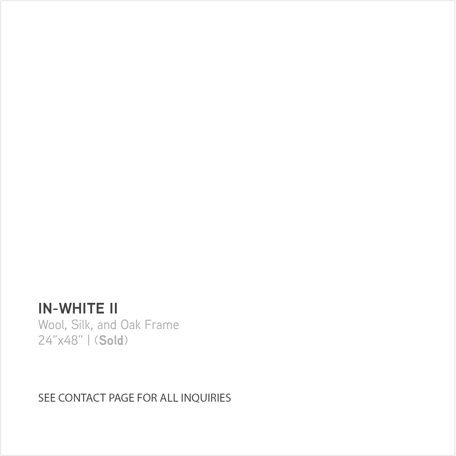 In-White — Greg Catron - Handmade Felt Textiles