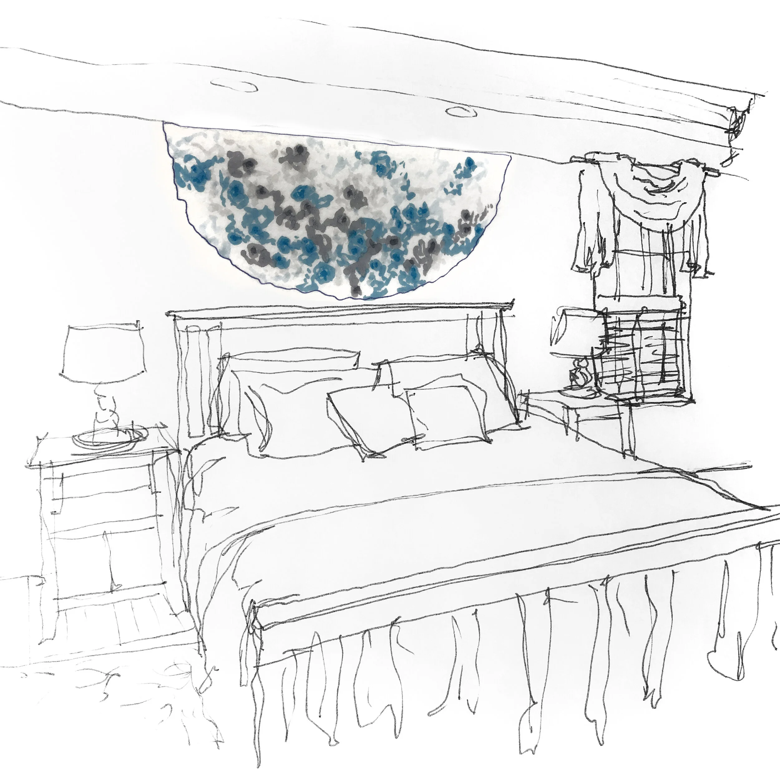 Florettes in Blue | Detail