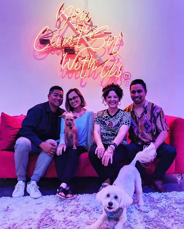 🦄✨What a lovely group pic from #PARTYWITH ! 💜💕Did you know that there is an extra discount for group 3+ ?! 🌈⁠
📸@hungrybee @billcollektr @knotty_nessa⁠
&bull;⠀⁠
&bull;⠀⁠
&bull;⠀⁠
#dogfriendly #dogphotography #dog #dogevent #la #puppy #pup #cute #