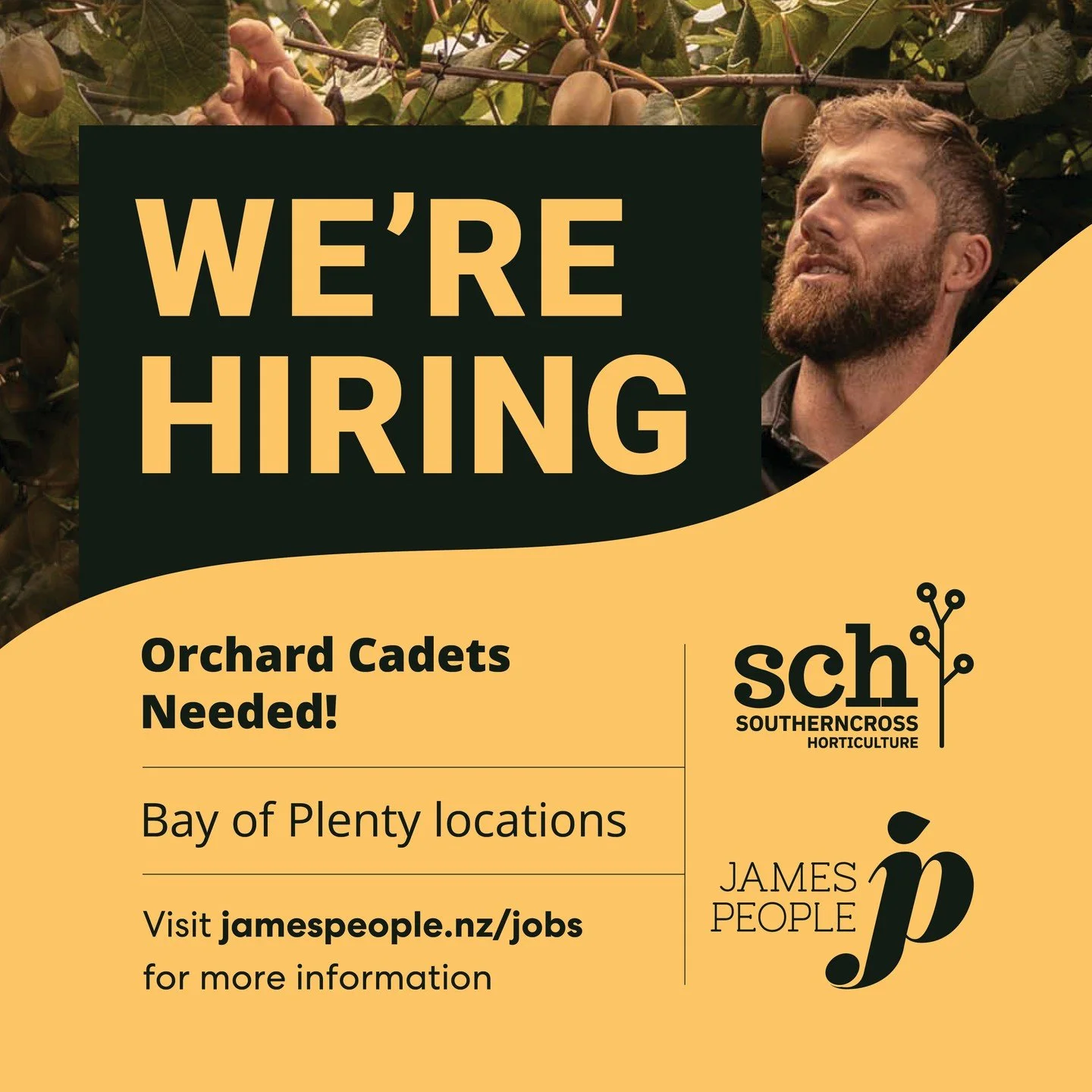 More Cadets Needed!

Keen to keep growing your leadership skills? Join @southerncrosshorticulture where you&rsquo;ll lead, learn, and progress in world-class kiwifruit orchards.

These are hands-on leadership roles, supporting the Orchard Manager wit