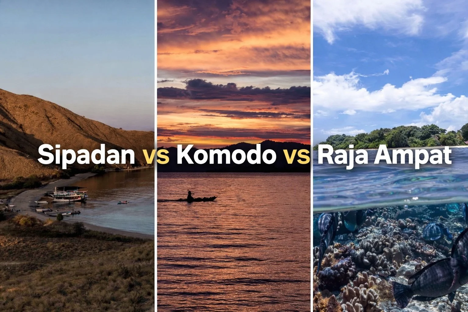 🌊 Sipadan vs Komodo vs Raja Ampat: Choosing the Right World-Class Dive Experience in Southeast Asia