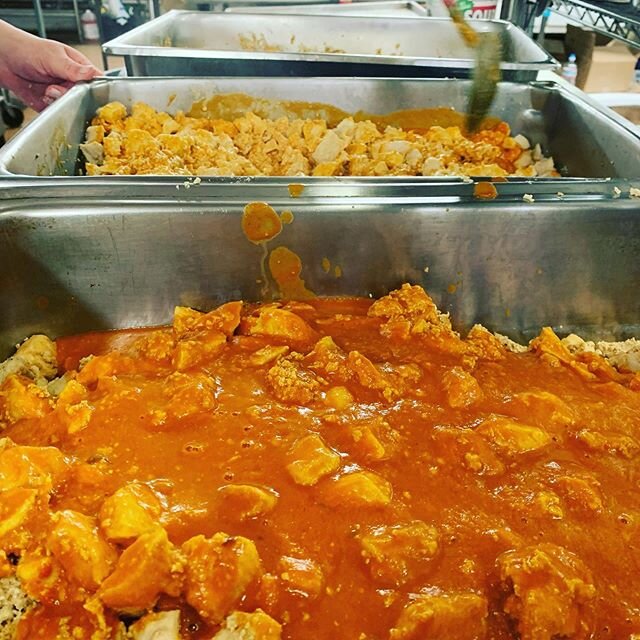 Sent out for lunch today-Our World Flavors tribute-Chicken Tikka Masala over brown rice with roasted curried broccoli and cauliflower. #wemissyou #worldflavors #schoolmeals #vtschoolmeals #communitiesfeedingkids #realschoolfood #freeschoolmeals