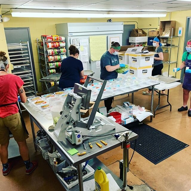 Our kitchen team is really amazing! They have continued to work as a team during some really challenging time and unpredictable situations. We appreciate their dedication and passion for continuing to prepare and package healthy school meals for our 