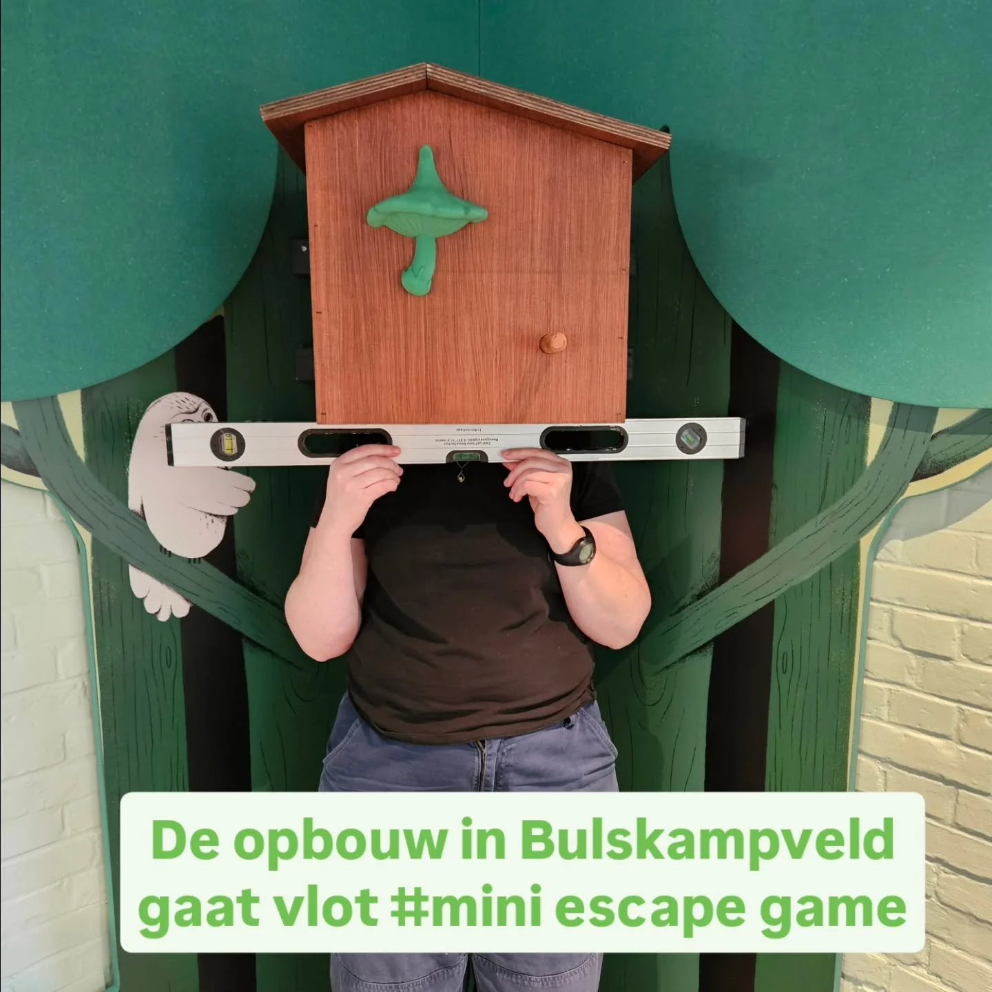 We installeren een mini escape game in het bezoekerscentrum van @bulskampveld #escapegame