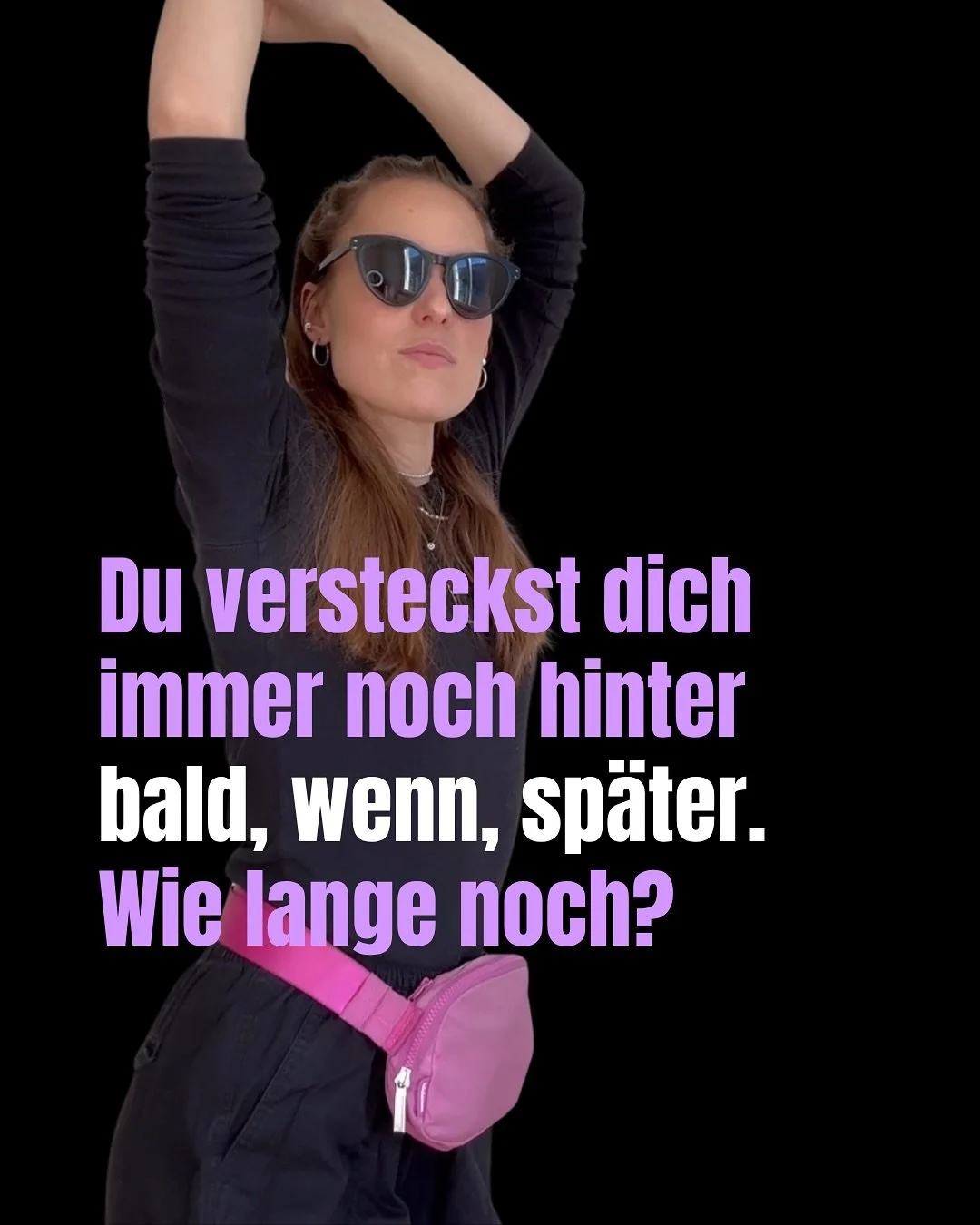 Du sagst, du willst mehr.
Mehr Freiheit.
Mehr Erfolg.
Mehr Leben.

Aber ganz ehrlich?
Du versteckst dich immer noch hinter 
&ldquo;bald&ldquo;, &ldquo;wenn&ldquo;, &ldquo;sp&auml;ter&ldquo;.

Und w&auml;hrend du wartest,
passiert genau das: nichts.

