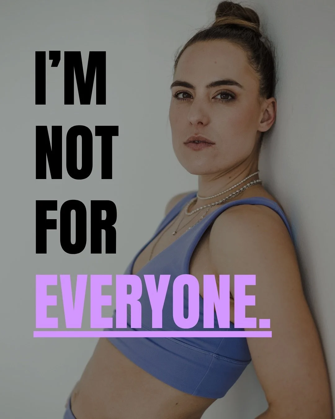 Ich bin nicht f&uuml;r jede.
Ich bin f&uuml;r die,
die&rsquo;s ernst meinen.

F&uuml;r die Frauen,
die keinen Bock mehr haben, sich zu rechtfertigen,
sich kleinzuhalten oder sich anzupassen,
nur damit sich andere wohler f&uuml;hlen.

Ich bin f&uuml;r