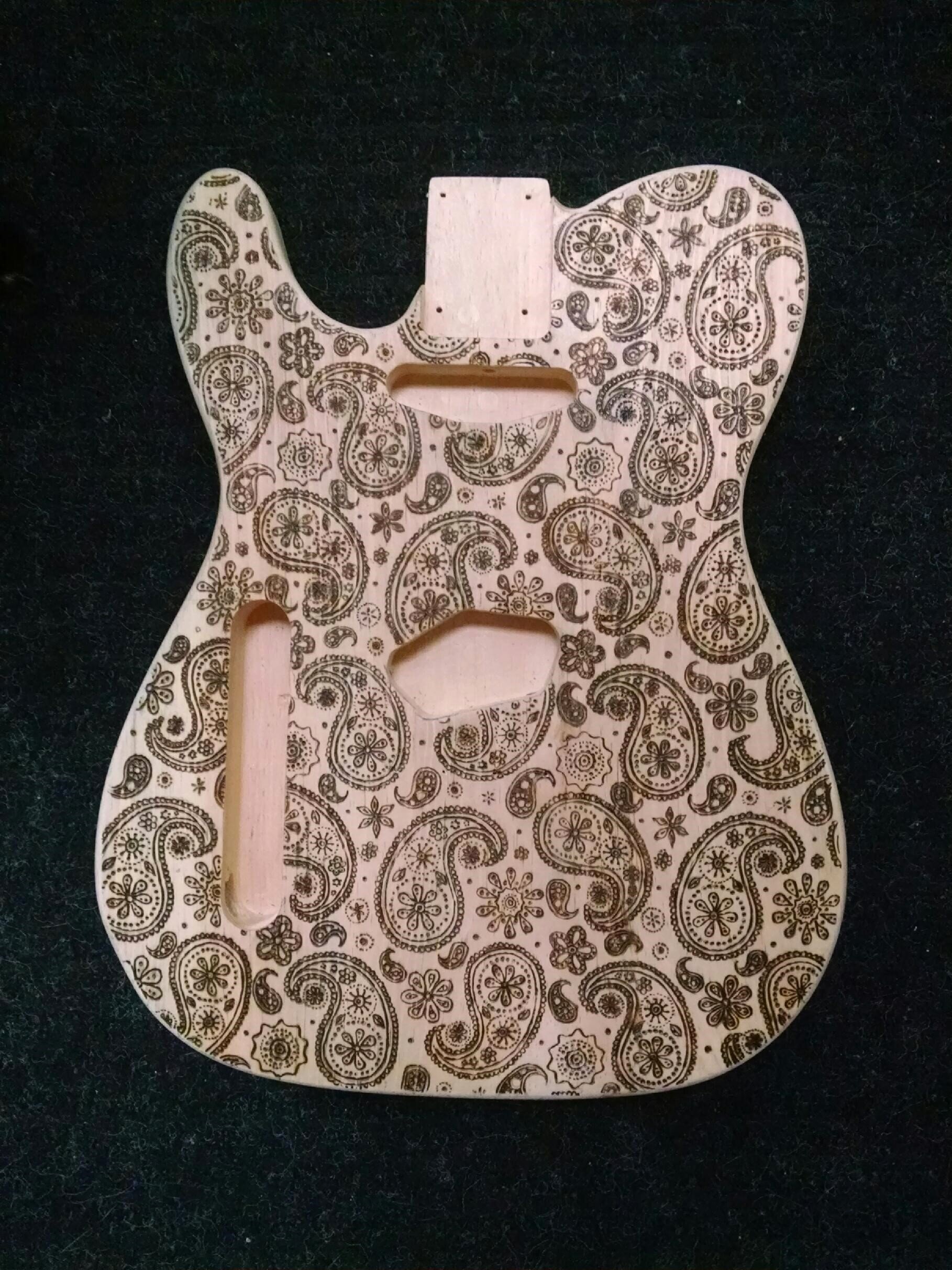 2019 Left-Handed Paisley Tele, Pine Wood