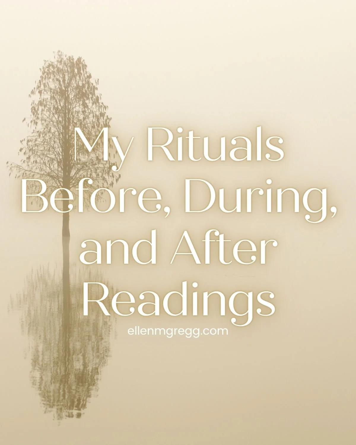 My Ritual Before, During, and After Readings