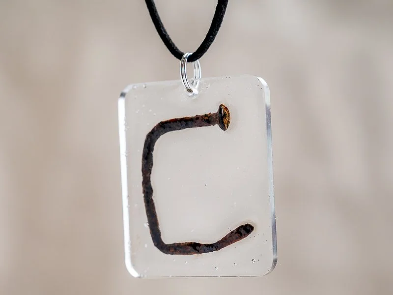 Pendant "Rusty Nail from Kinneret"