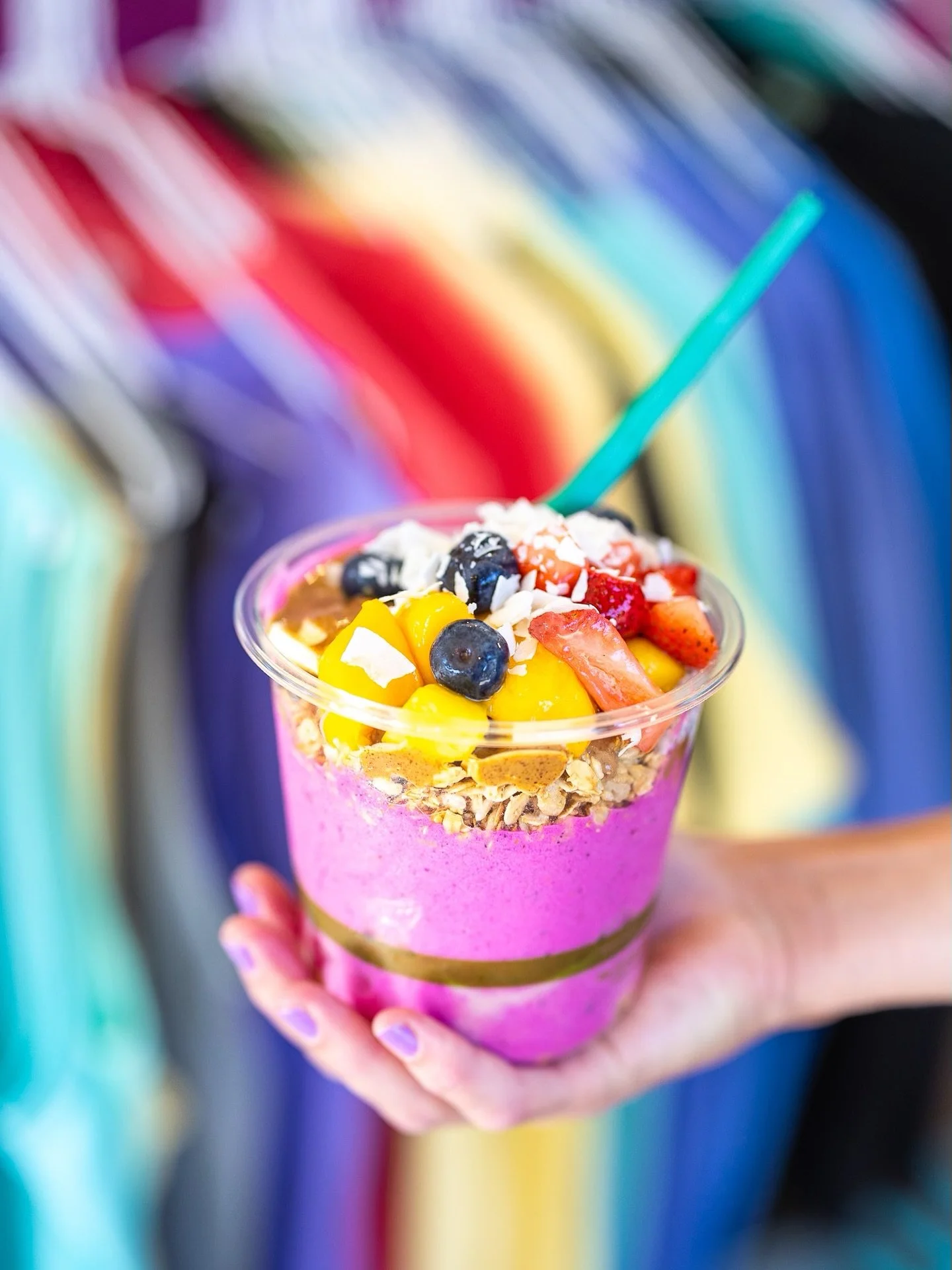 We like the natural colors over here 🍉🍌🫐🍋&zwj;🟩🍓🥥🍑🍐🍎🍍🍇🍋🍏🍊
#pitayabowl #acaibowl #fruit #healthyfood #sandpointidaho #vegan #plantbased #foodie #healthyeating
