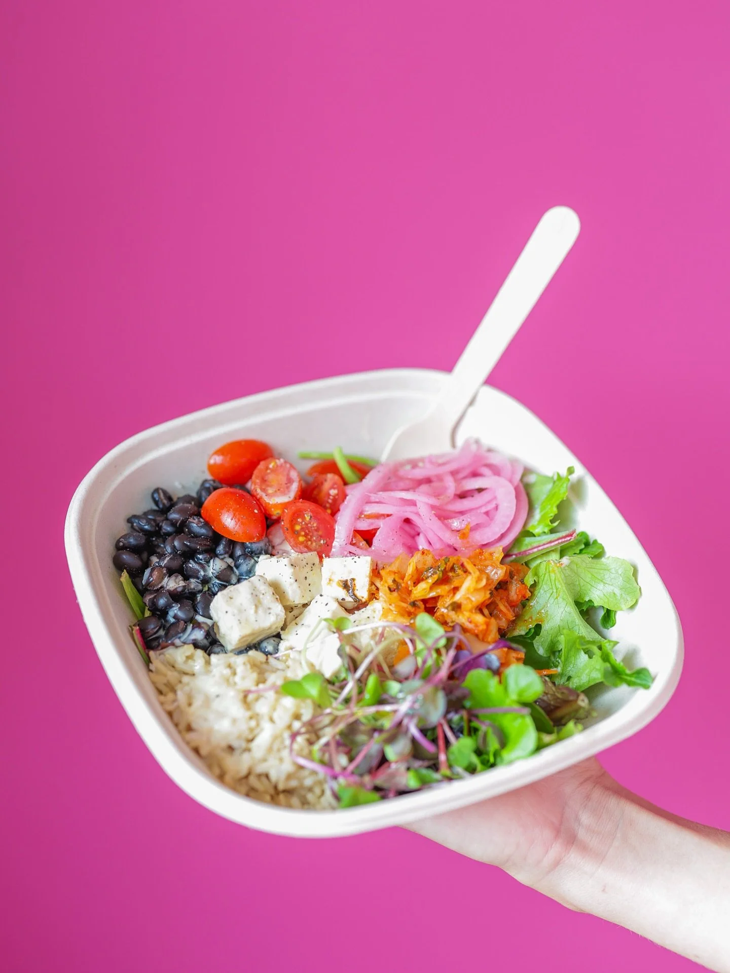 Meet the MACRO BOWL 🥣 
🥬Built to be the ultimate meal: &bull; balance &bull; fuel &bull; taste &bull; protein &bull; fermentation &bull; sprouts &bull; 🌱 
You won&rsquo;t want to stop eating this bowl for lunch.
&bull;
#lunch #macrobowl #healthyfo