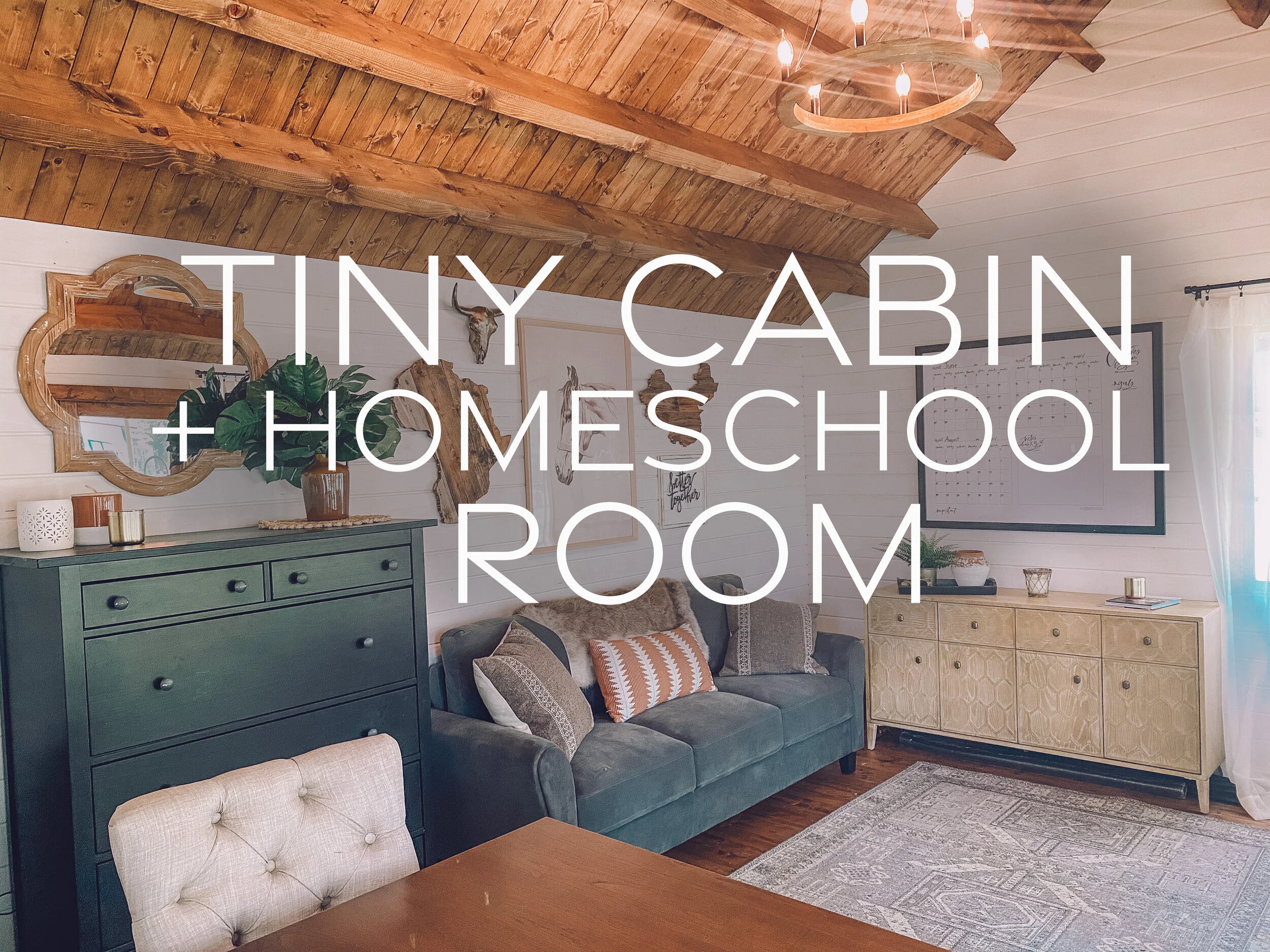 Tiny Cabin Makeover // Homeschool Room + Home Office