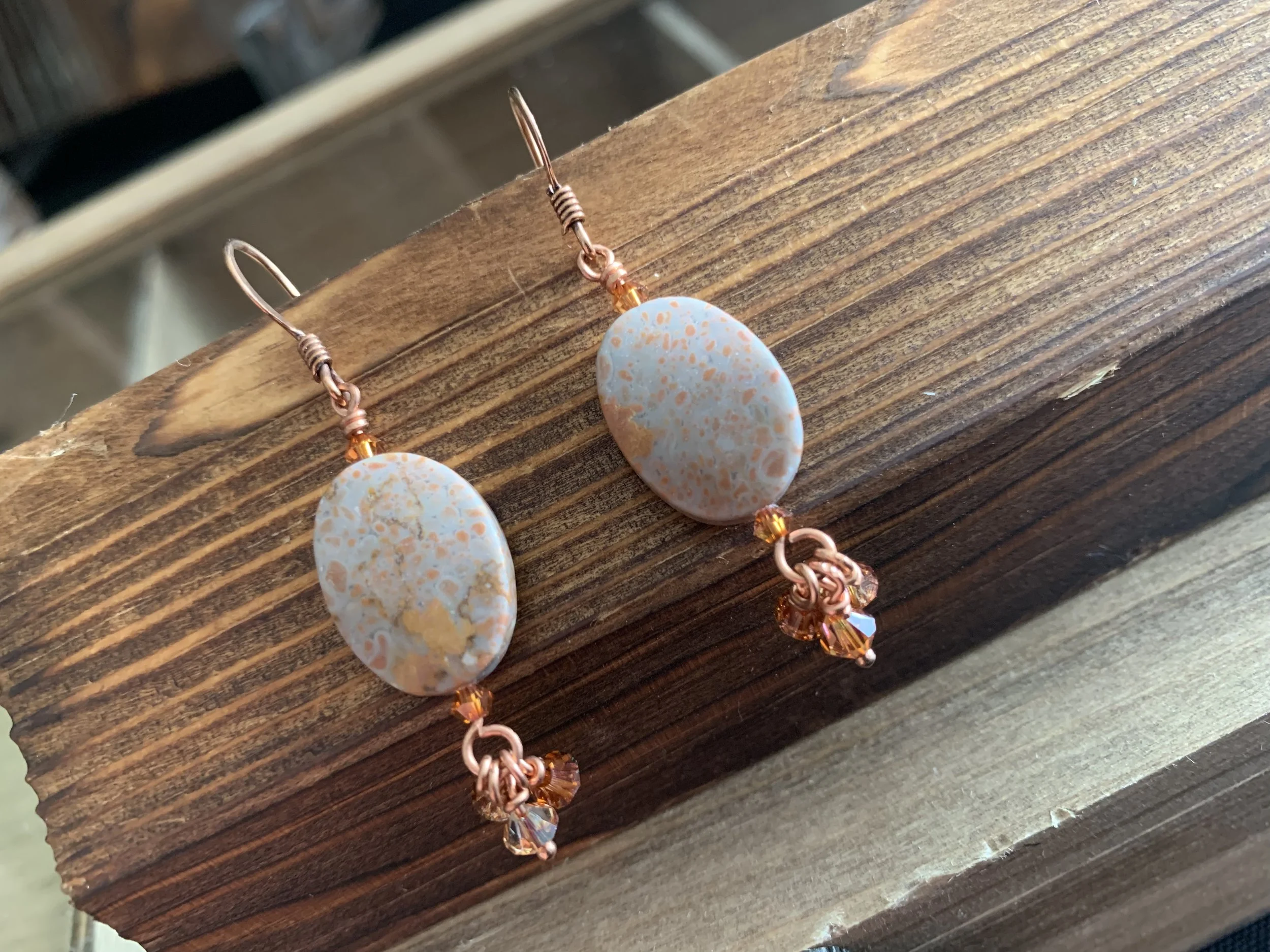 Fossil Agate Earrings