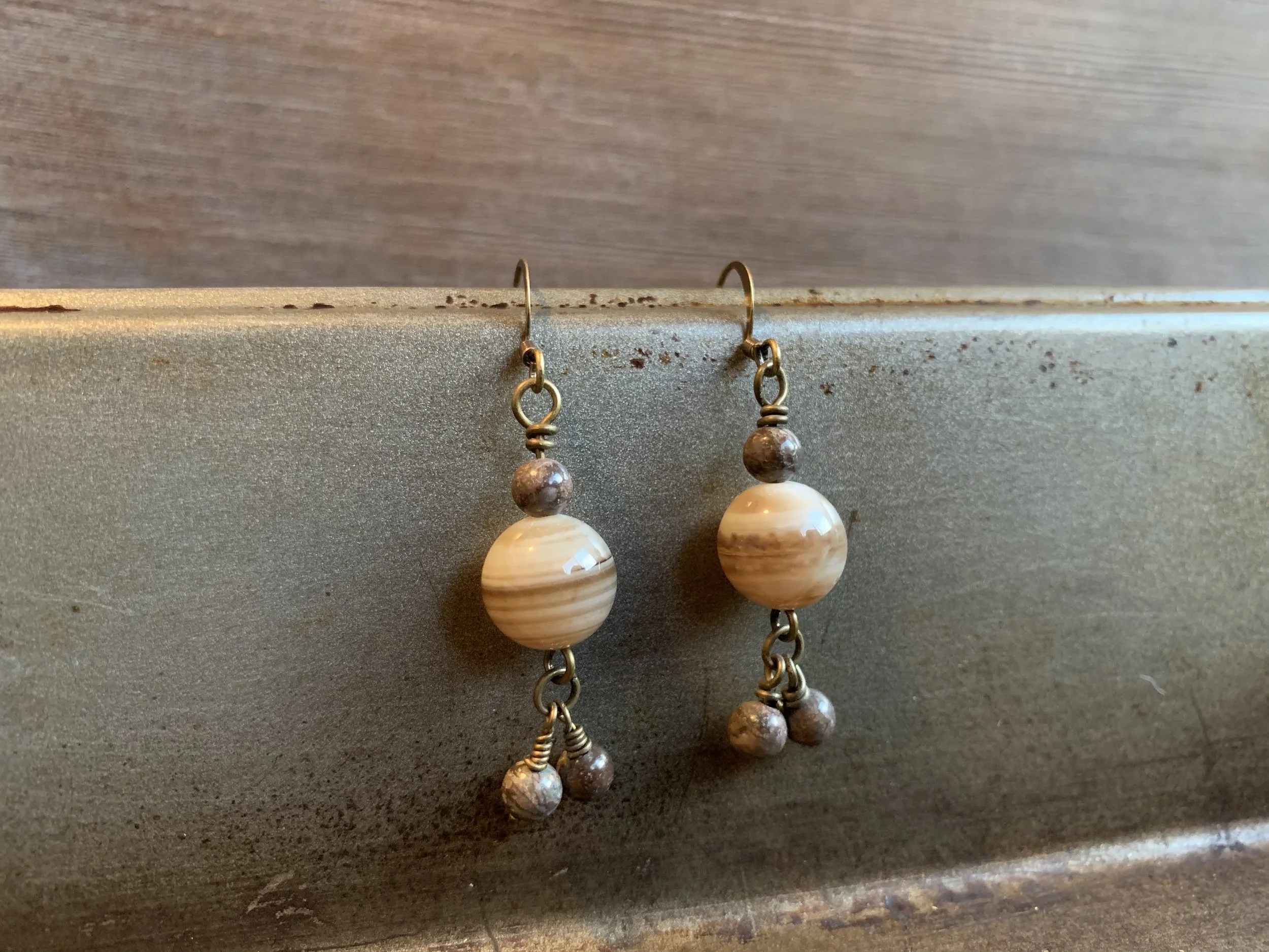 Agate and Jasper Earrings
