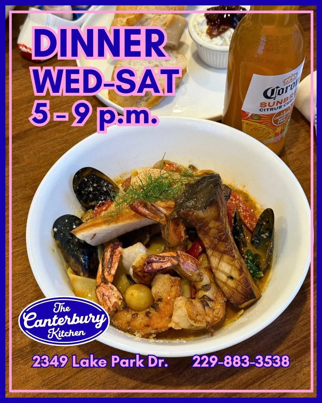 Calling all seafood lovers 😍🍤 Come try our Cioppino Style Pasta, it never misses! 
.
.
.
229-883-3538
2349 Lake Park Dr.
OPEN DAILY
Lunch: Sun-Fri
10:30 a.m. - 2 p.m.
Dinner: Wed-Sat
5 - 9 p.m.
Brunch: Saturdays
10:30 a.m. - 2 p.m.
We can&rsquo;t w