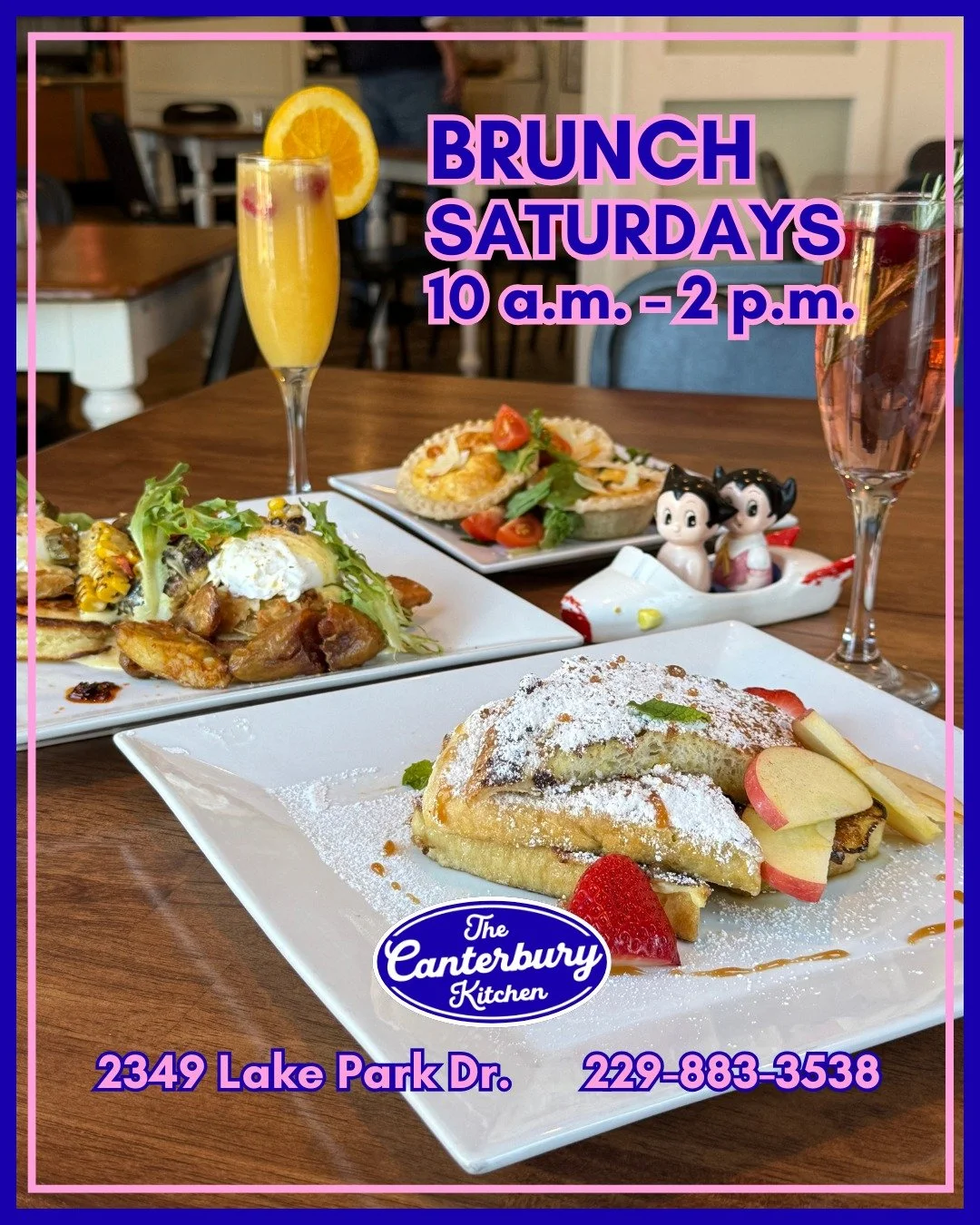 Brunch is the perfect excuse for mimosas! Come see us today 🥂🍊🍾
.
.
.
229-883-3538
2349 Lake Park Dr.
OPEN DAILY
Lunch: Sun-Fri
10:30 a.m. - 2 p.m.
Dinner: Wed-Sat
5 - 9 p.m.
Brunch: Saturdays
10:30 a.m. - 2 p.m.
We can&rsquo;t wait to see you!
Vi
