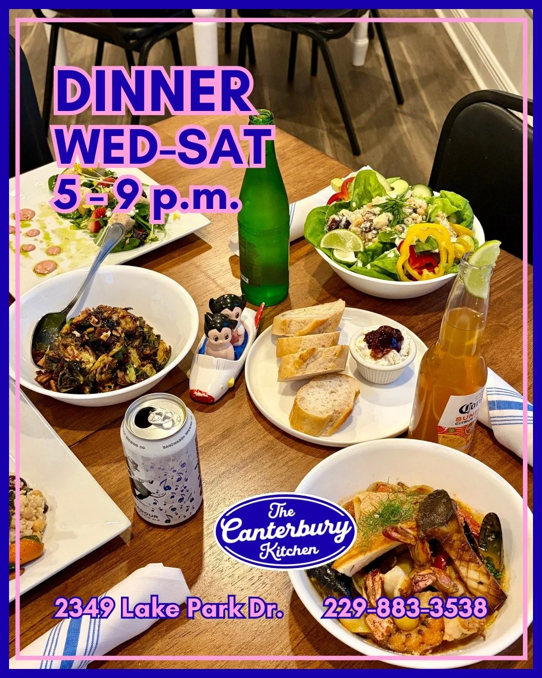 There's always something delicious to look forward to over here 😋🍴Come see us for dinner this week! 
.
.
.
229-883-3538
2349 Lake Park Dr.
OPEN DAILY
Lunch: Sun-Fri
10:30 a.m. - 2 p.m.
Dinner: Wed-Sat
5 - 9 p.m.
Brunch: Saturdays
10:30 a.m. - 2 p.m