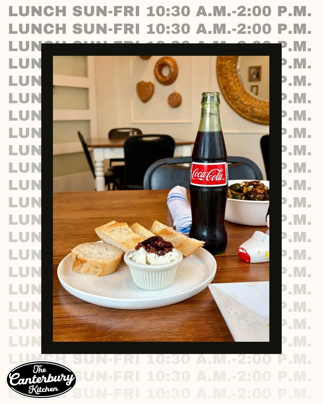 🍴Lunch is calling!🍴

Take a break and enjoy a lunch worth slowing down for at The Canterbury Kitchen 🤍🍽️✨
✨Tag your lunch date and meet us at the table! 
#TheCanterburyKitchen #LunchTime #LocalEats #LunchDate