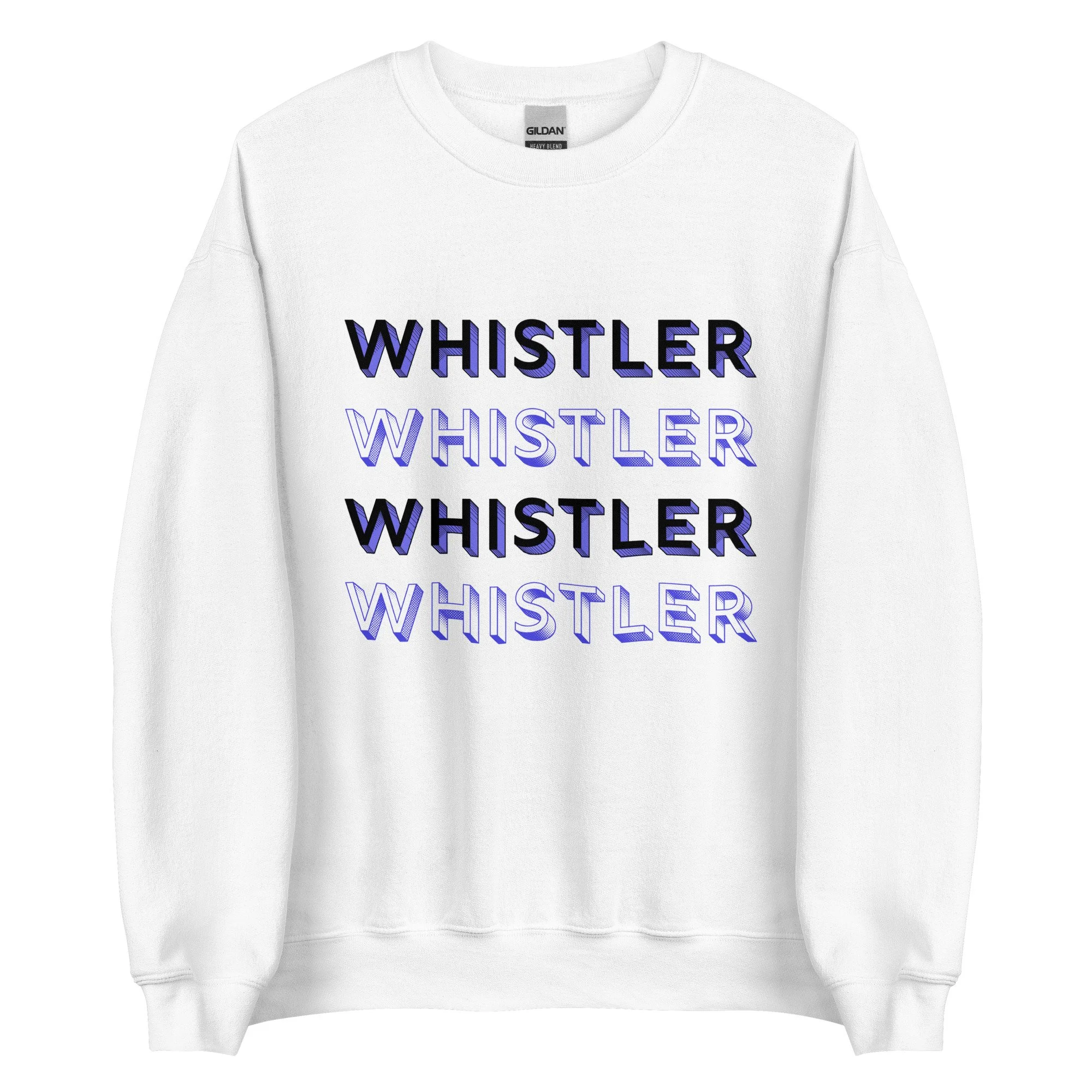 WHISTLER ON REPEAT - MEDIUM HALFTONE LINES- UNISEX SWEATSHIRT