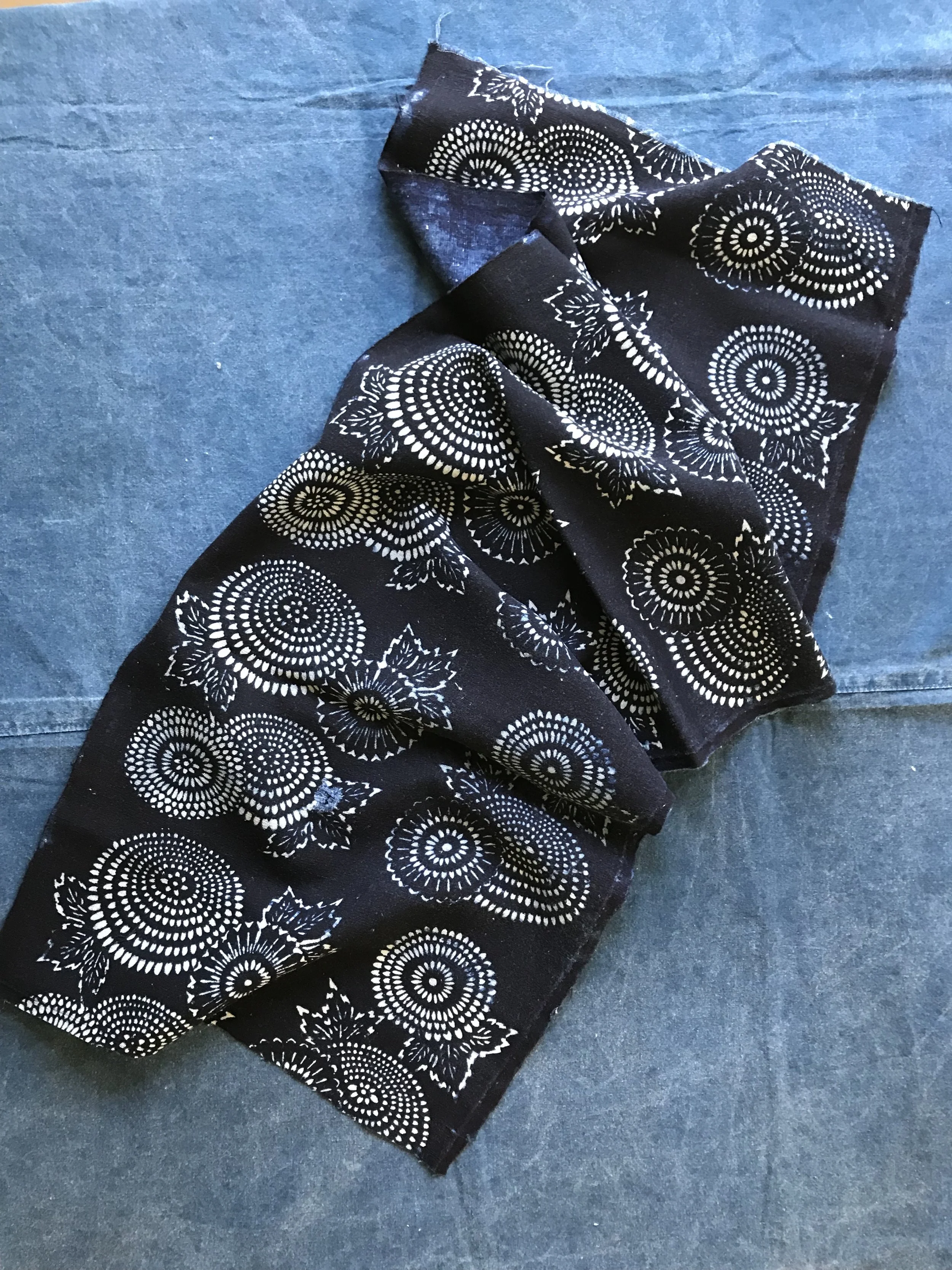 Early 20th Century Kiku Katazome Panel $50