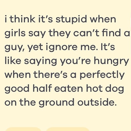 I&rsquo;m going vegan. 🐝 #thebumblebums #bumble #tinder #okcupid #hinge #onlinedating #relationshipadvice #comedy #hotdog #vegan #tuesday