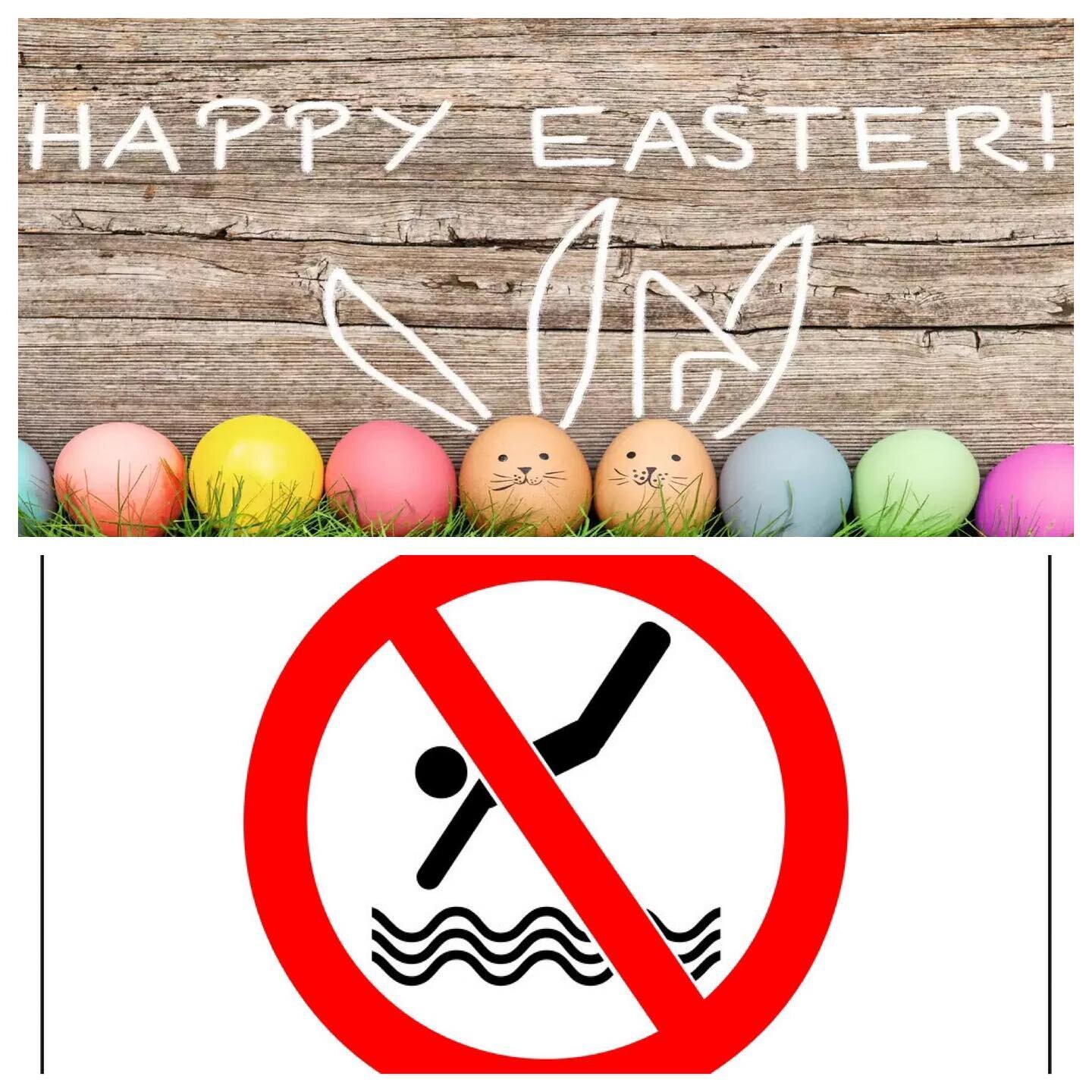No diving Friday March 29th to Monday April 1st for all programs (Learn to Dive, Junior Olympic and Competitive) for both locations (Nepean Sportsplex and Walter Baker). Happy Easter to all the divers and families.