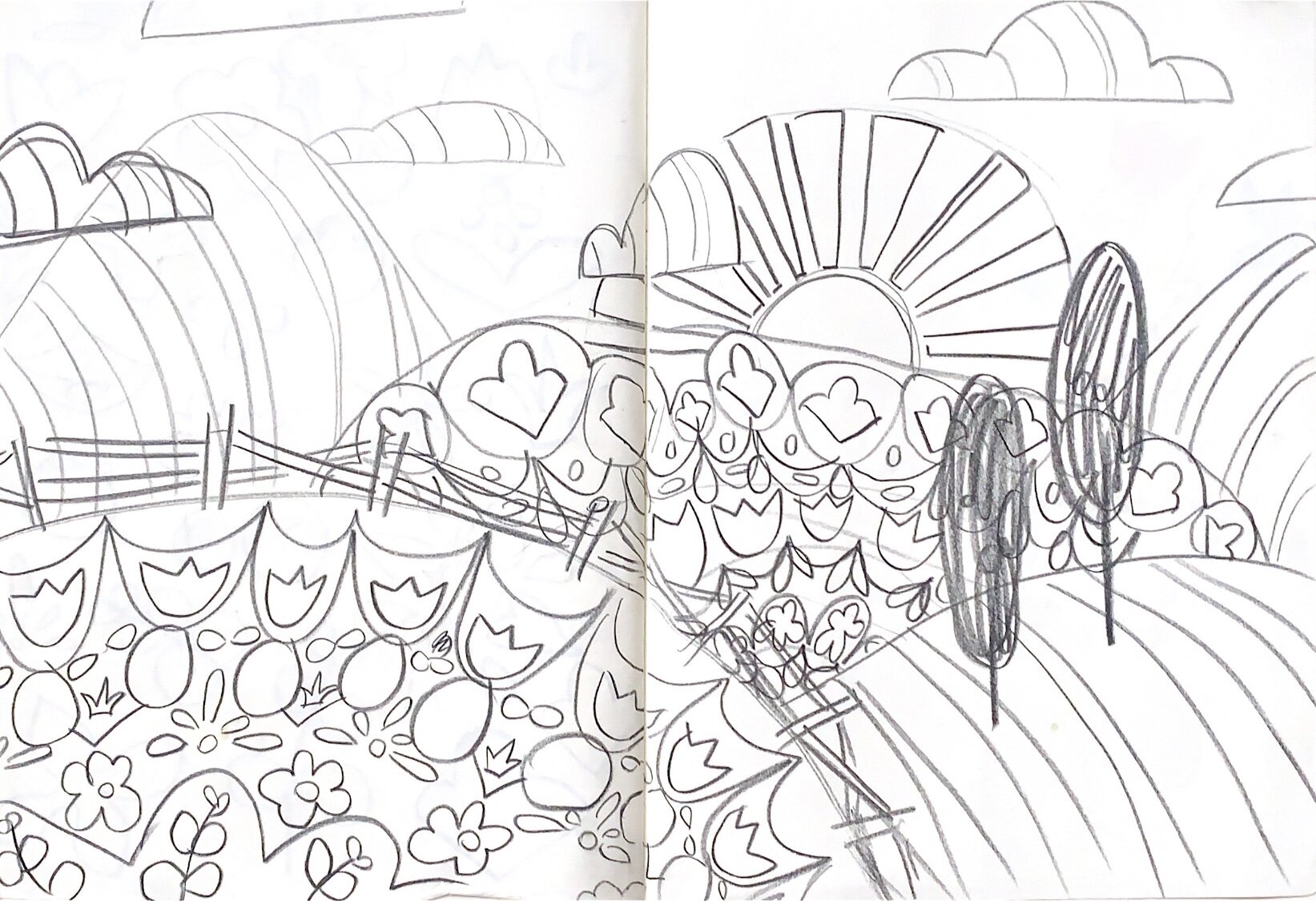 rough sketch for final painting