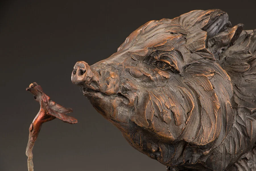 Ken-Rowe-Bronze-Sculpture-Pecurry-Petunia-head-left.jpg