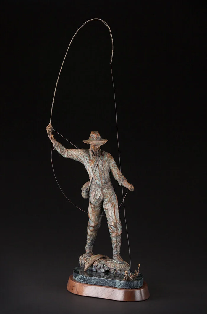 Ken-Rowe-Bronze-Sculpture-Fly Fisherman_A  Moment Caught in Time_Front View-6.jpg