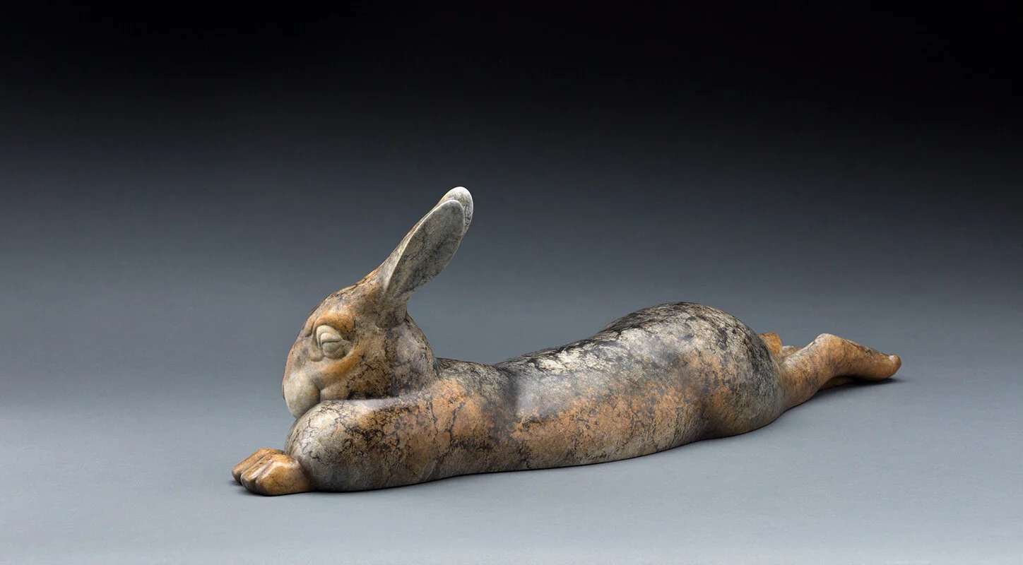 Joshua-Tobey-Bronze-Sculpture-Rabbit-Lazy-Days-Front-Left.JPG