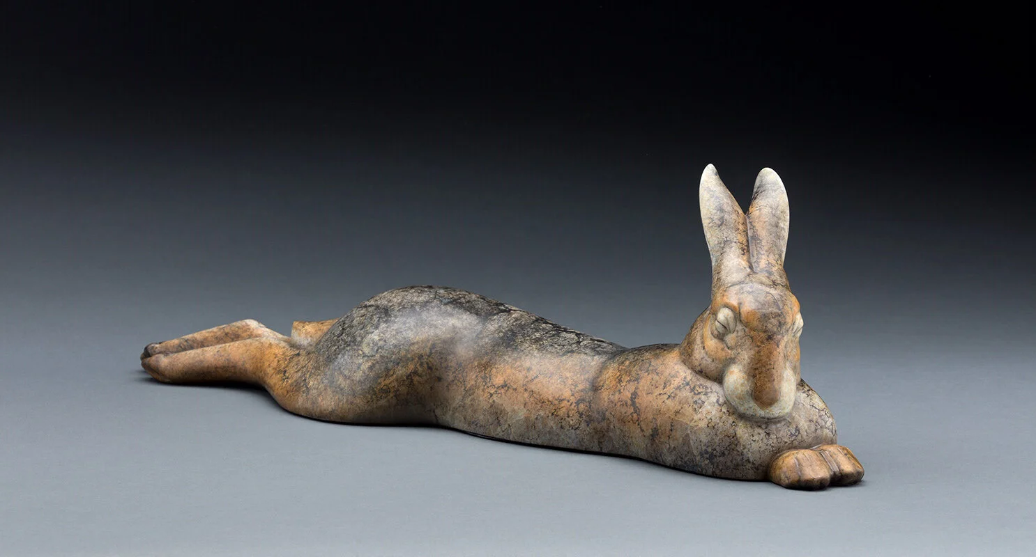 Joshua-Tobey-Bronze-Sculpture-Rabbit-Lazy-Days-Front-Right.JPG