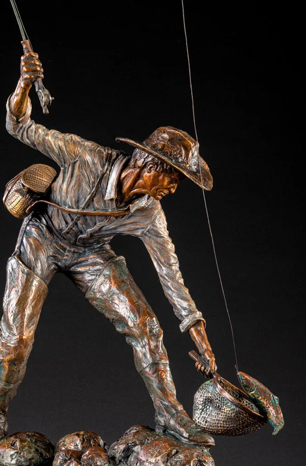 Ken-Rowe-Bronze-Sculpture-Fisherman-How Time Flies-Detail-right.jpg