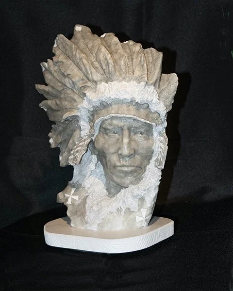 Eagle Song_Alabaster_Sculpture_Alvin_Marshall_Front View_600.jpg