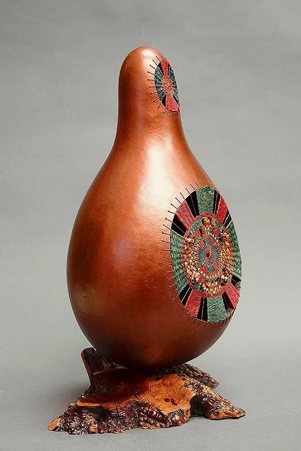 Shirley-Eichten-Albrecht-Sculpture-Gourd-Art-Mixed-Media-Phoenix-Rising-Left-Side-View.jpg