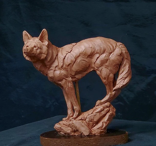 ken-rowe-bronze-sculputre-coyote-desert-silhouette-maquette.jpg