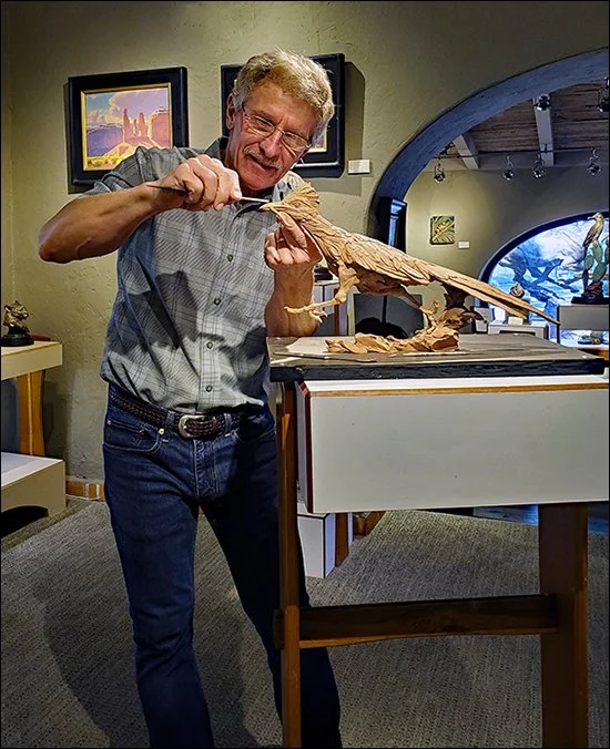 Ken Rowe sculpting Early Bird.jpg