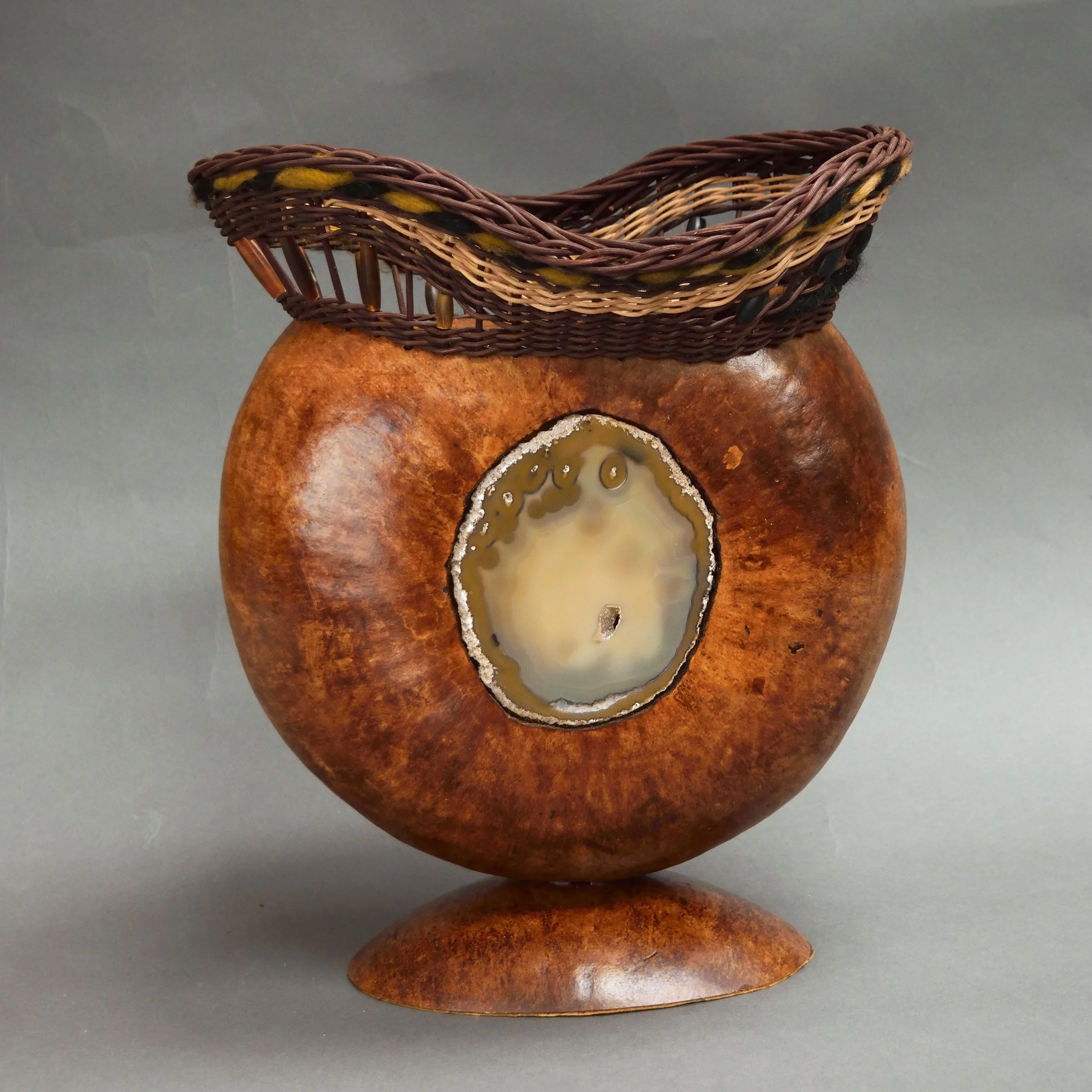 Shirley-Eichten-Albrecht-Original-Sculpture-Mixed-Media-Gourd-Desert-Beauty-Geode Side.jpg