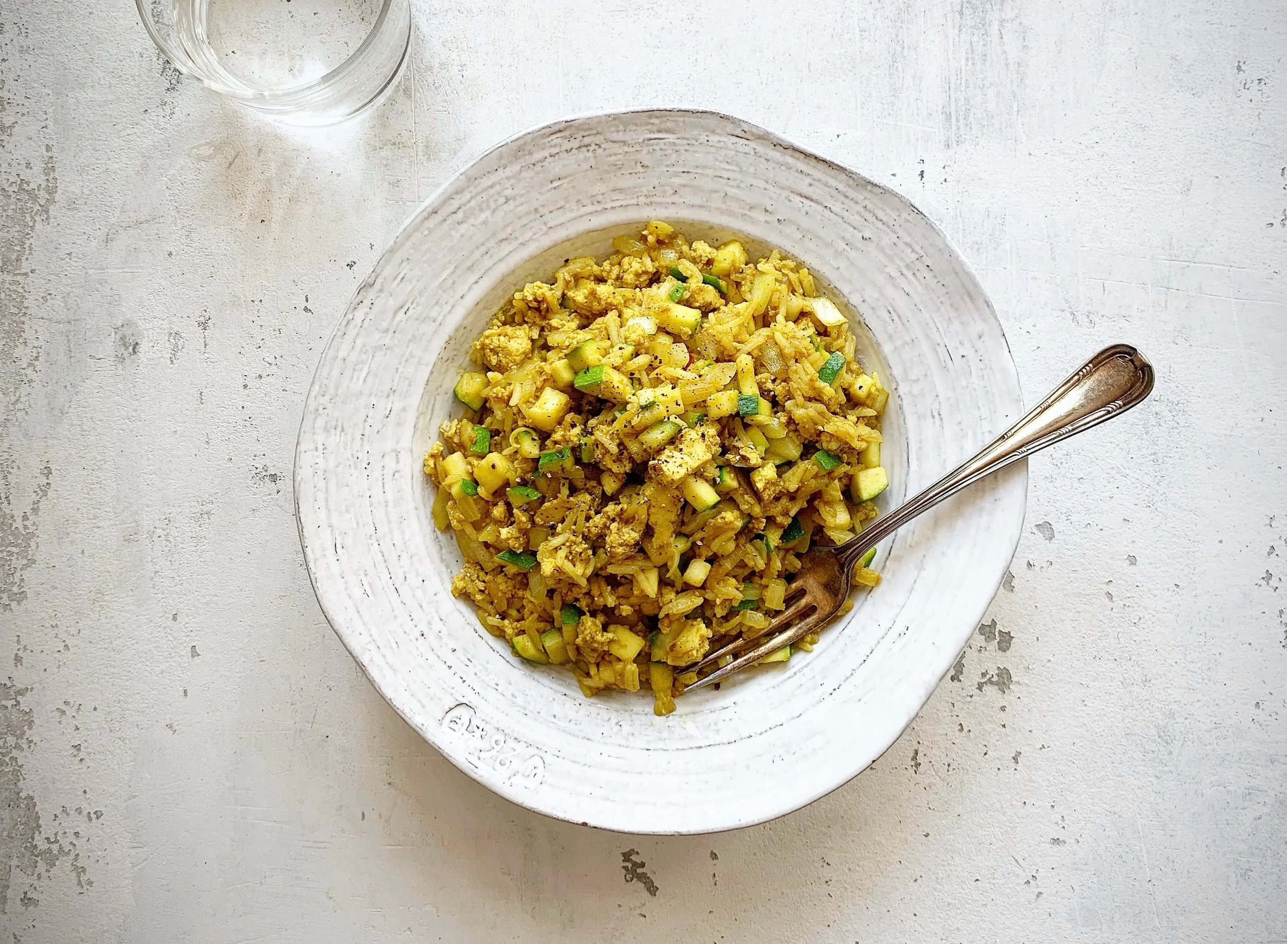 Riz au tofu parfumé aux épices