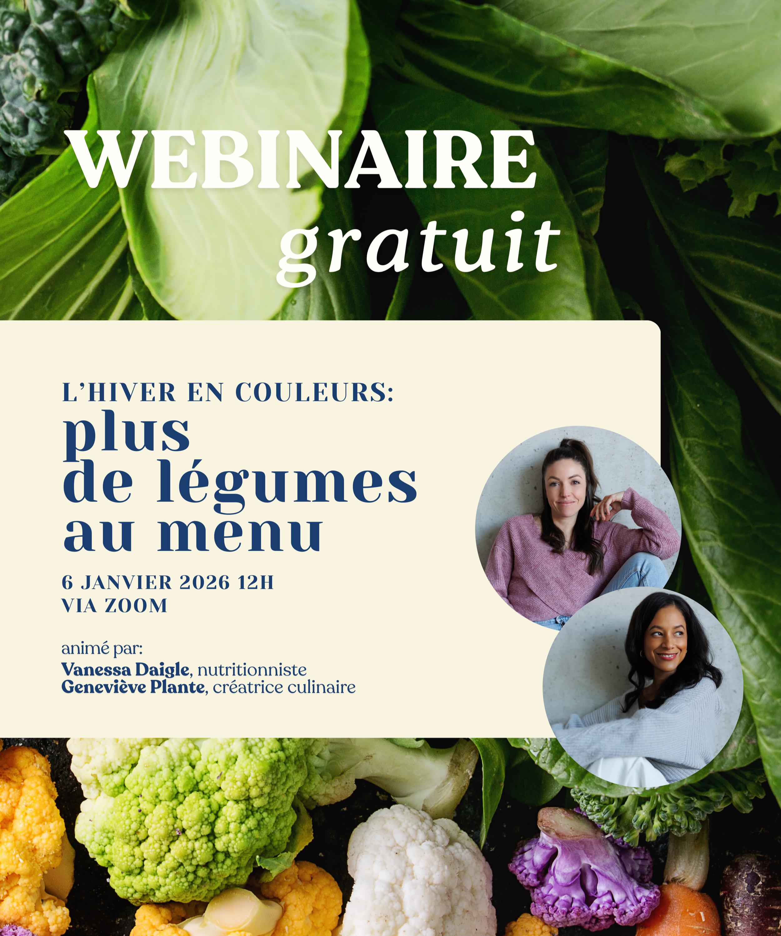 Webinaire gratuit: Plus de légumes au menu